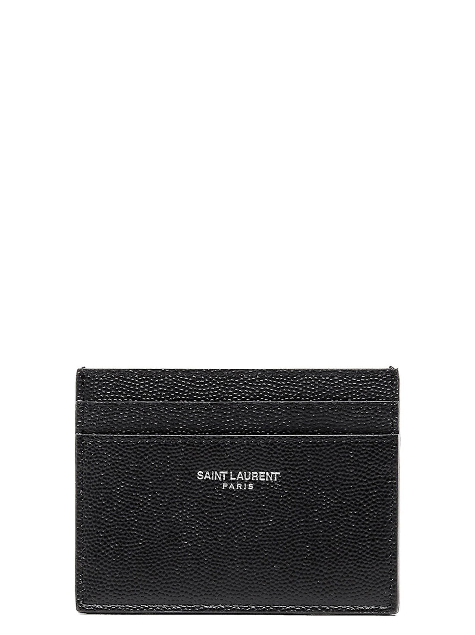 Saint Laurent Schwarzer Kartenhalter aus Leder