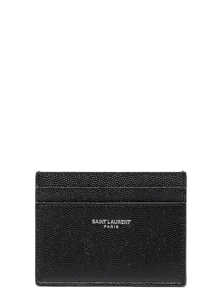 Saint Laurent Schwarzer Kartenhalter aus Leder