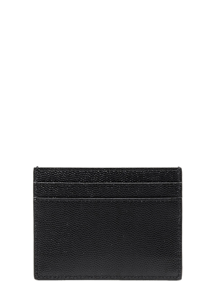 Saint Laurent Schwarzer Kartenhalter aus Leder
