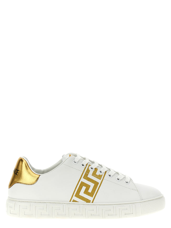 Versace Goldfarbene Polyamid Low-Top-Sneaker