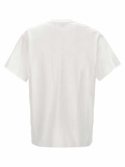 Burberry weißes Baumwoll-T-Shirt mit Rundhalsausschnitt und ikonischem Logo auf der Vorderseite