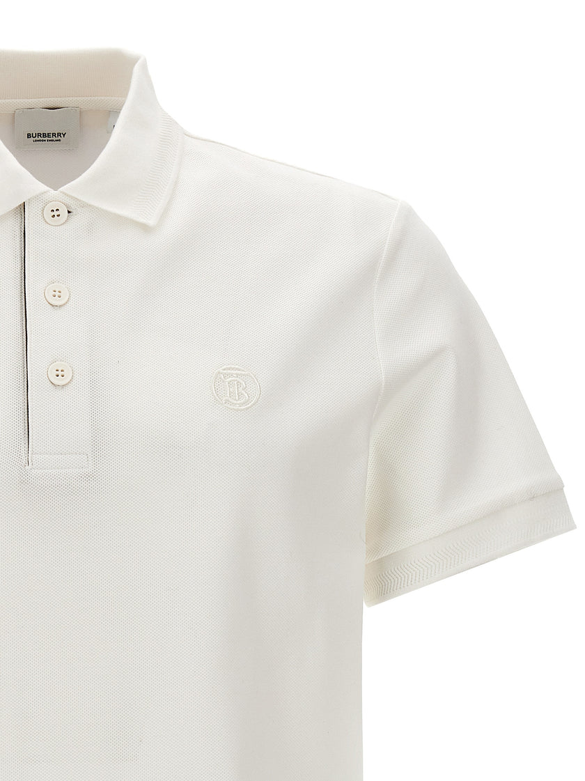 Burberry Weißes Poloshirt aus Baumwolle