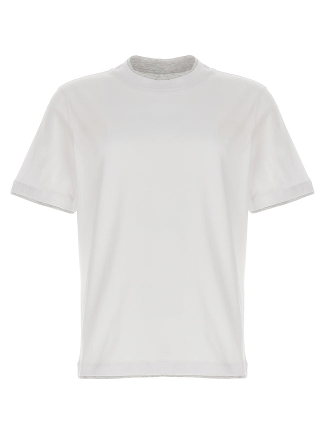 Brunello Cucinelli Weißes Baumwoll-T-Shirt