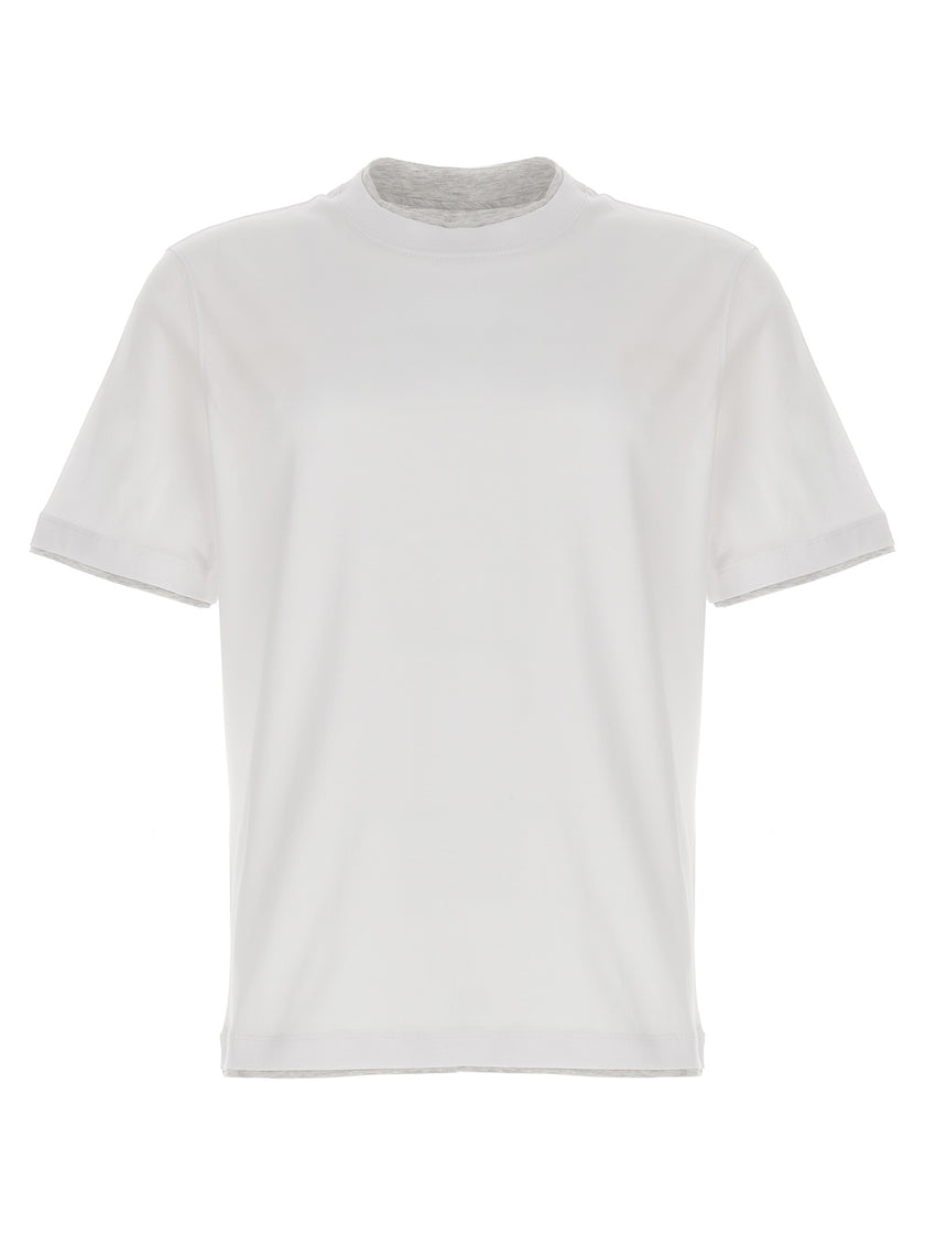 Brunello Cucinelli Weißes Baumwoll-T-Shirt