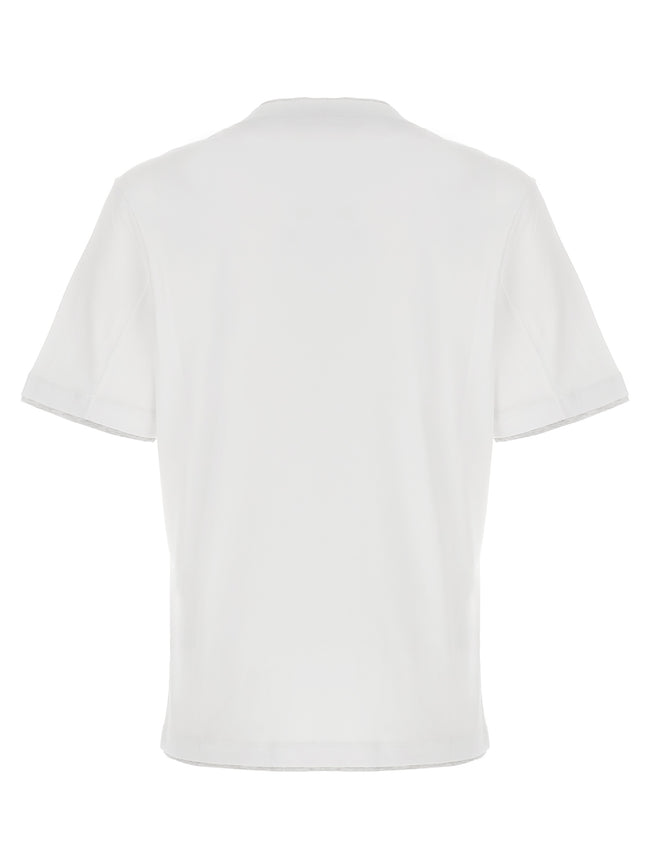 Brunello Cucinelli Weißes Baumwoll-T-Shirt