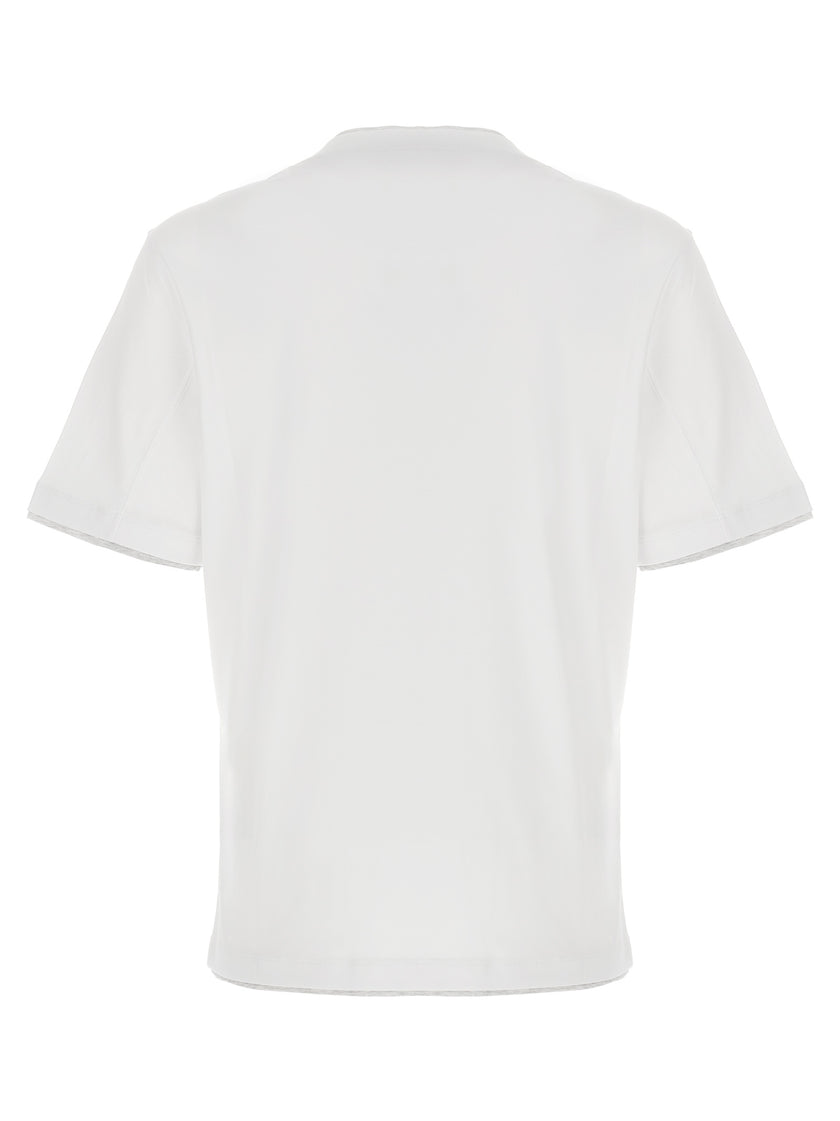 Brunello Cucinelli Weißes Baumwoll-T-Shirt