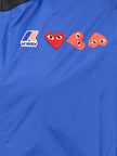 Comme Des Garçons Play Blaue Jacke aus Nylon