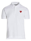 Comme Des Garçons Play Weißes Poloshirt aus Baumwolle
