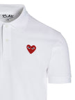 Comme Des Garçons Play Weißes Poloshirt aus Baumwolle