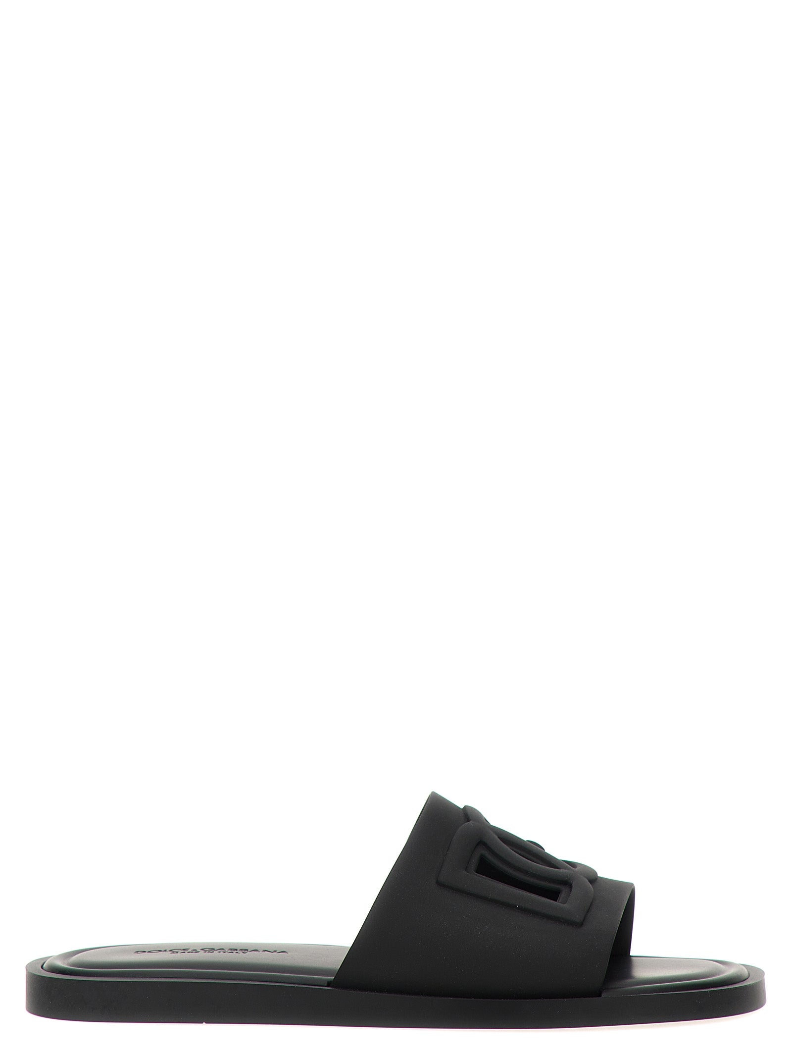 Dolce & Gabbana Schwarze Slides aus Polyethylen