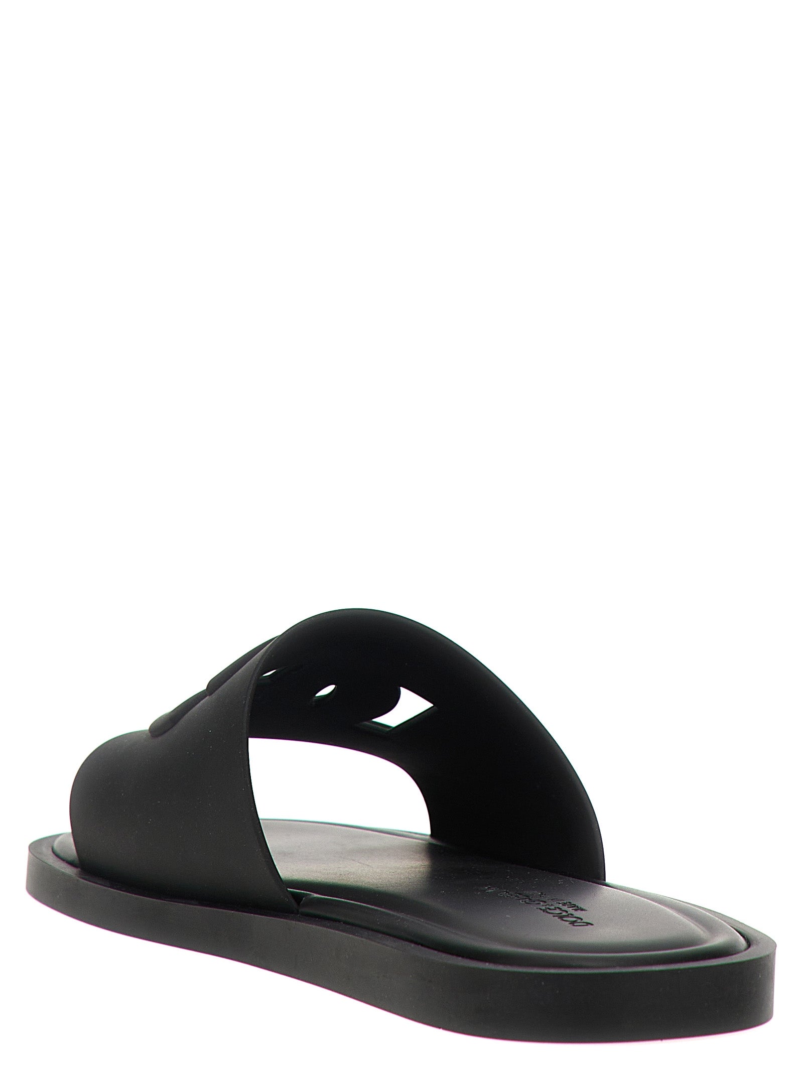 Dolce & Gabbana Schwarze Slides aus Polyethylen