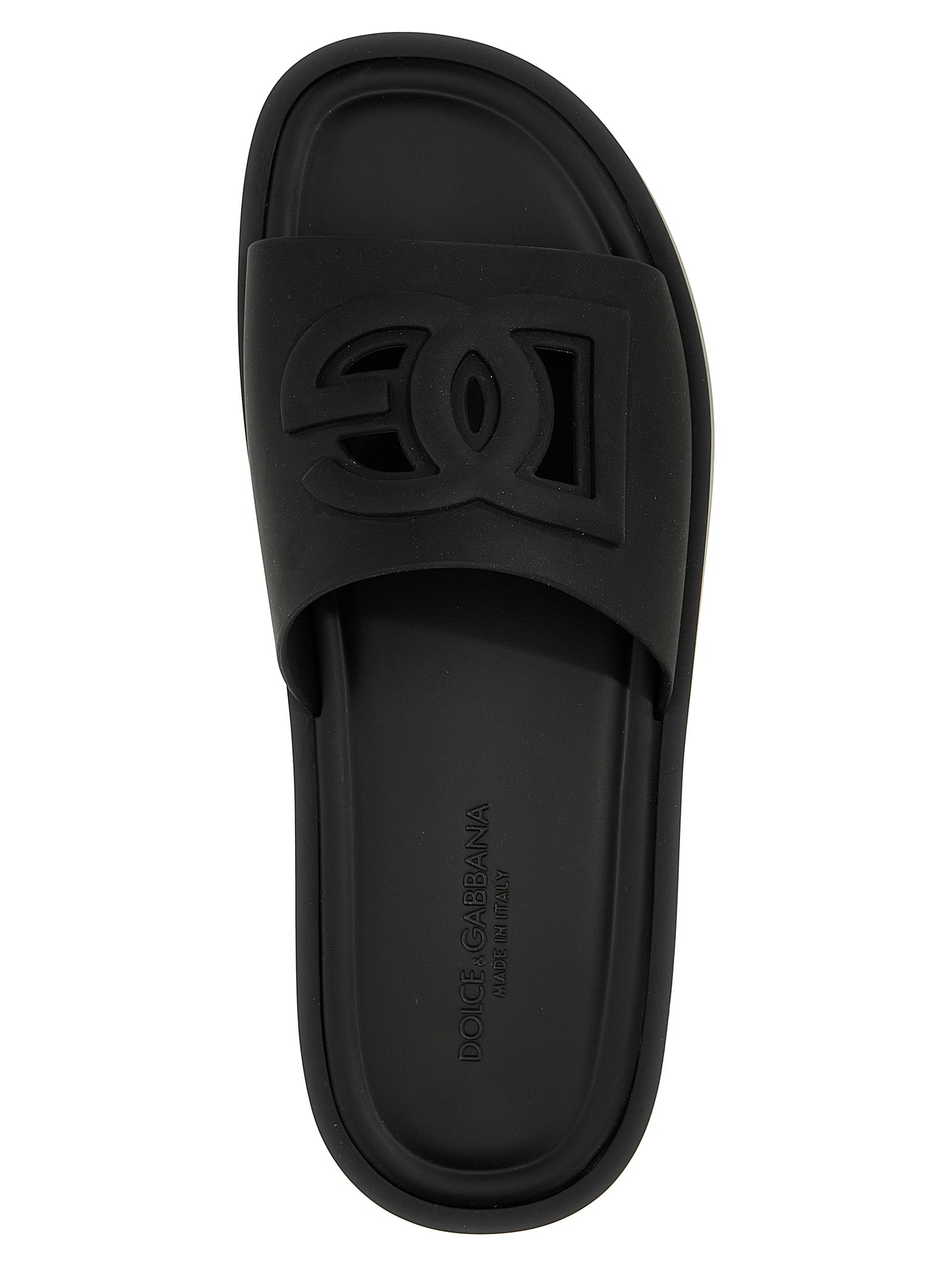 Dolce & Gabbana Schwarze Slides aus Polyethylen