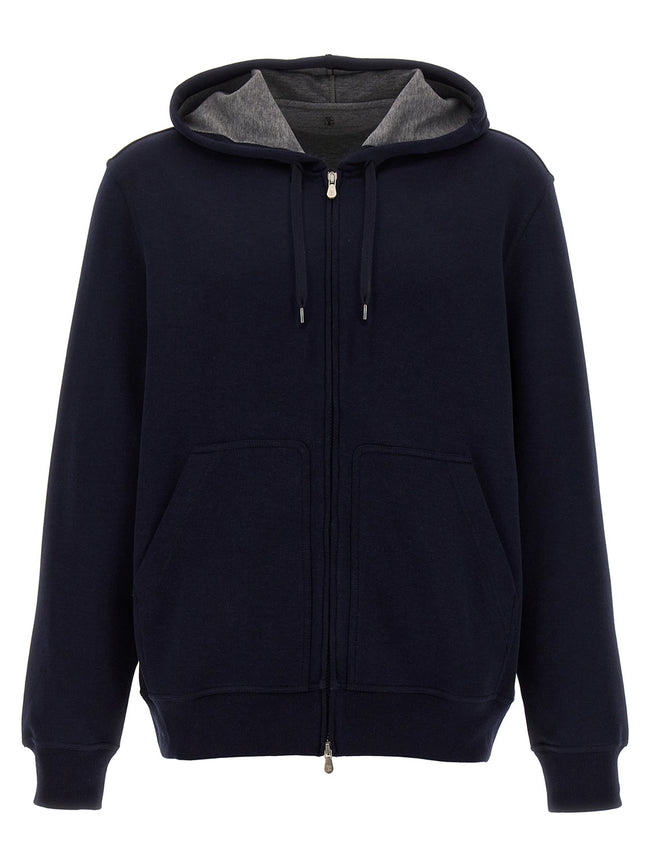 Brunello Cucinelli Blauer Baumwoll-Sweatshirt