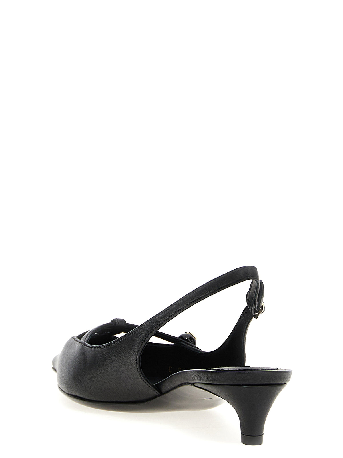 Dolce & Gabbana Schwarze Pumps aus Lammleder mit mittlerem Absatz