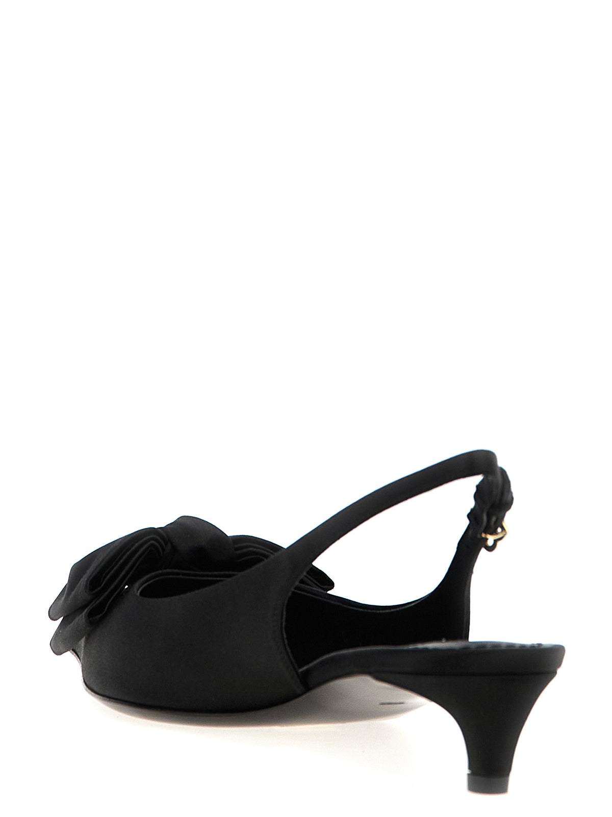 Dolce & Gabbana Black Viscose Mid-Heel Pumps