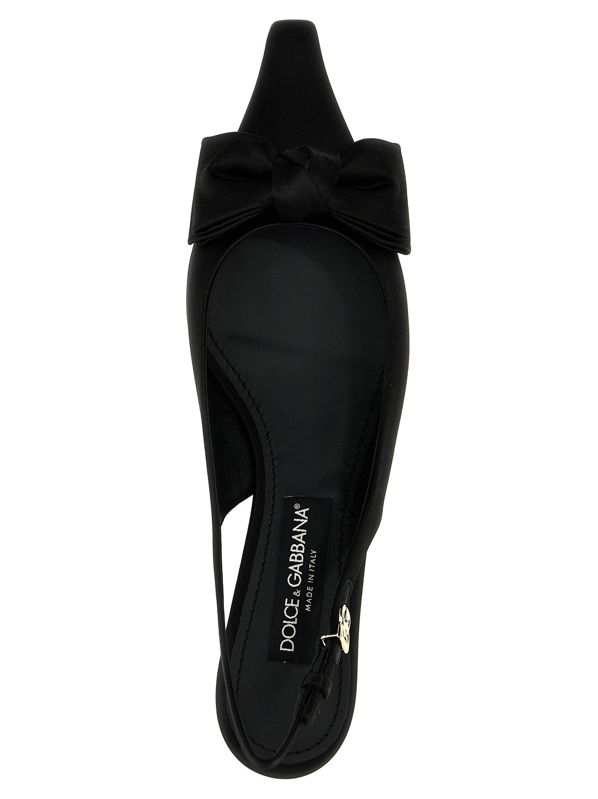 Dolce & Gabbana Black Viscose Mid-Heel Pumps