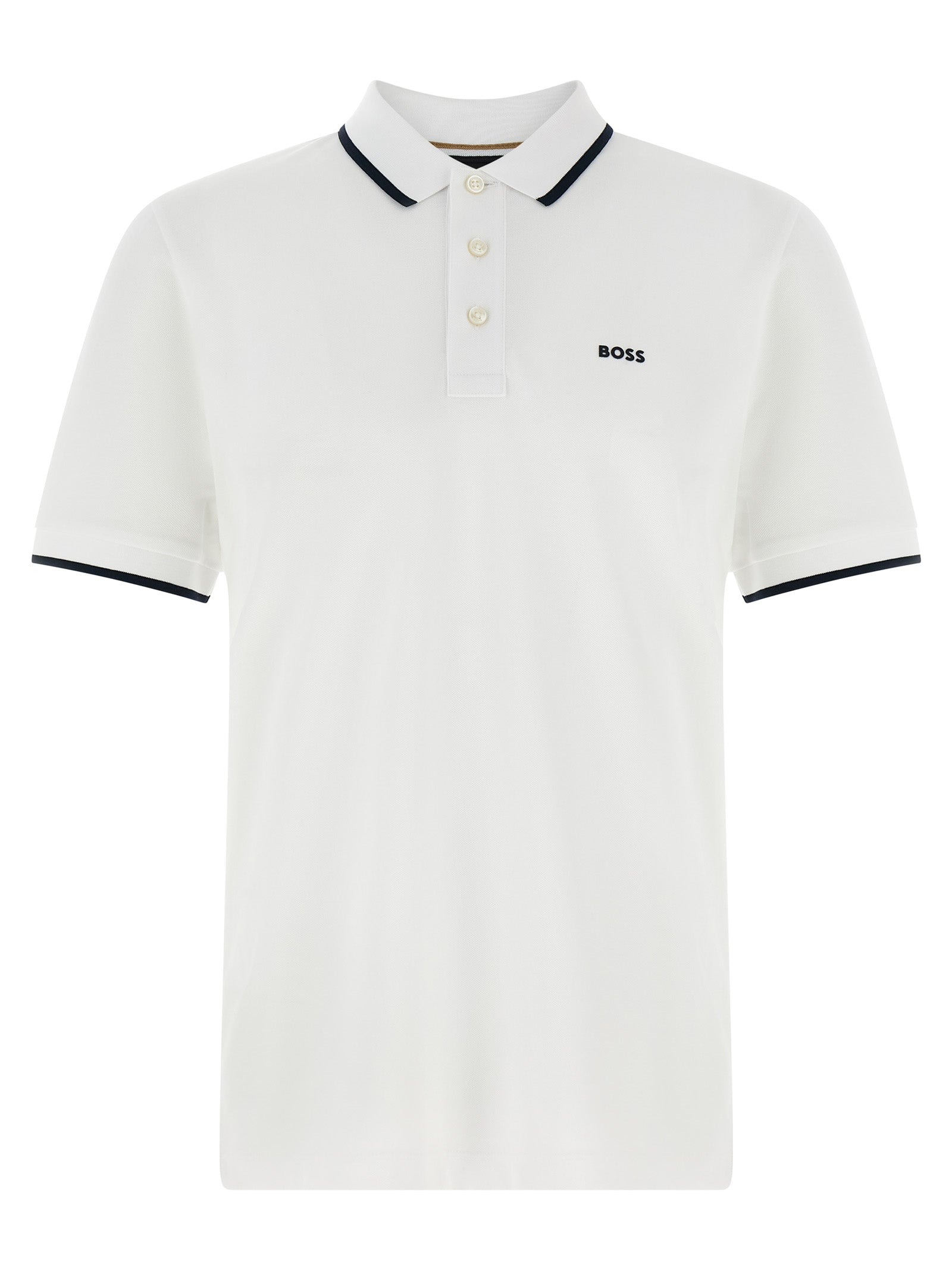 Hugo Boss Weißes Poloshirt aus Baumwolle