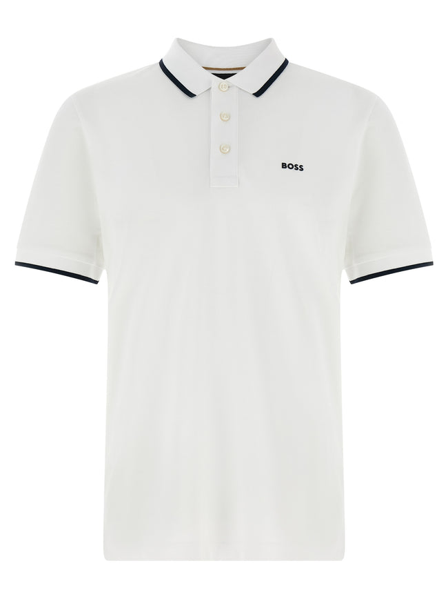 Hugo Boss Weißes Poloshirt aus Baumwolle