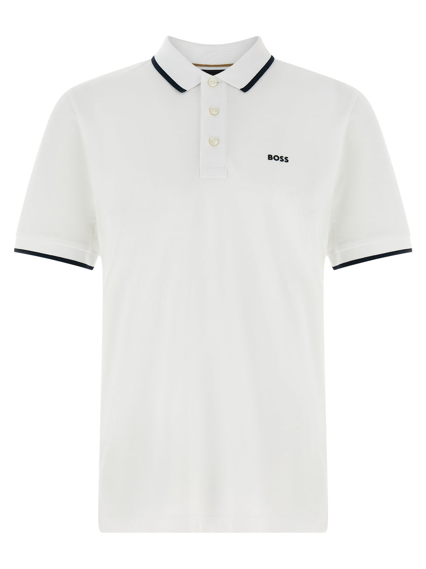 Hugo Boss Weißes Poloshirt aus Baumwolle