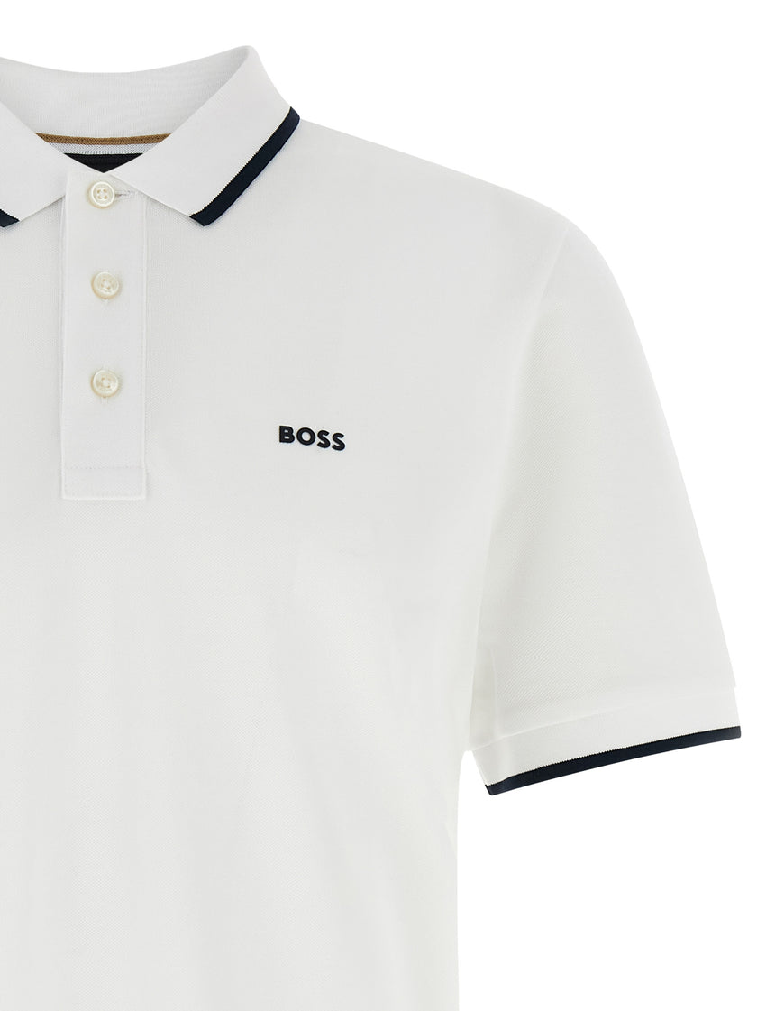 Hugo Boss Weißes Poloshirt aus Baumwolle