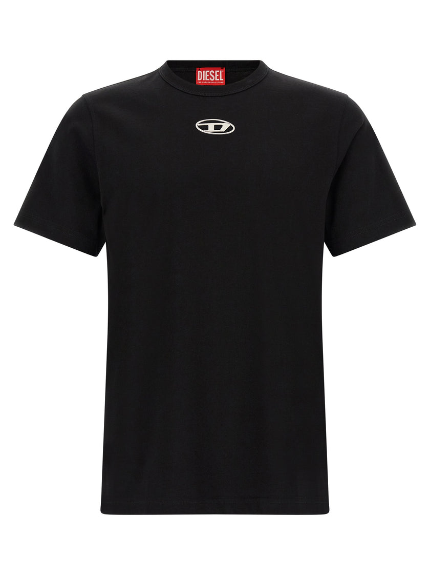 Diesel Schwarzes Baumwoll-T-Shirt