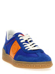 Valentino Garavani Blaue Low-Top-Sneaker aus Rindsleder