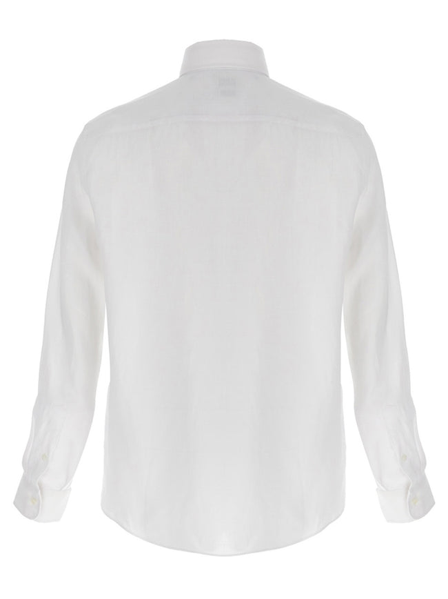 Brunello Cucinelli Weiße Leinenbluse