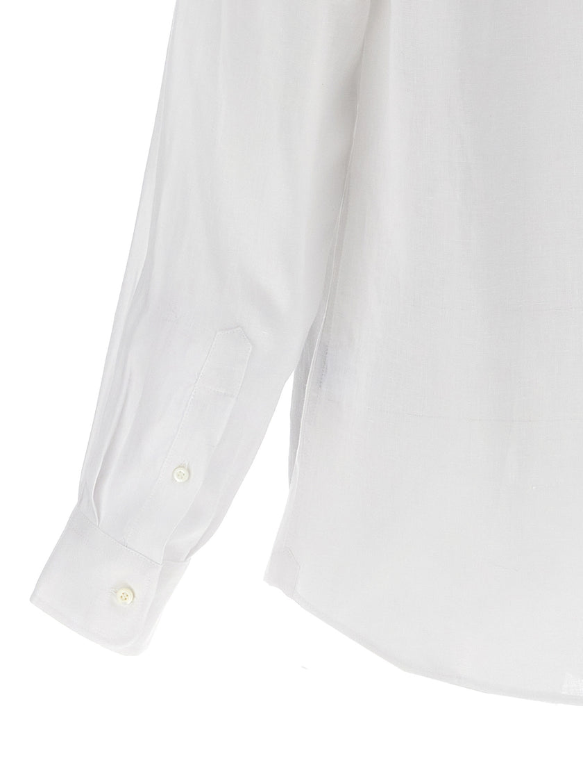 Brunello Cucinelli Weiße Leinenbluse