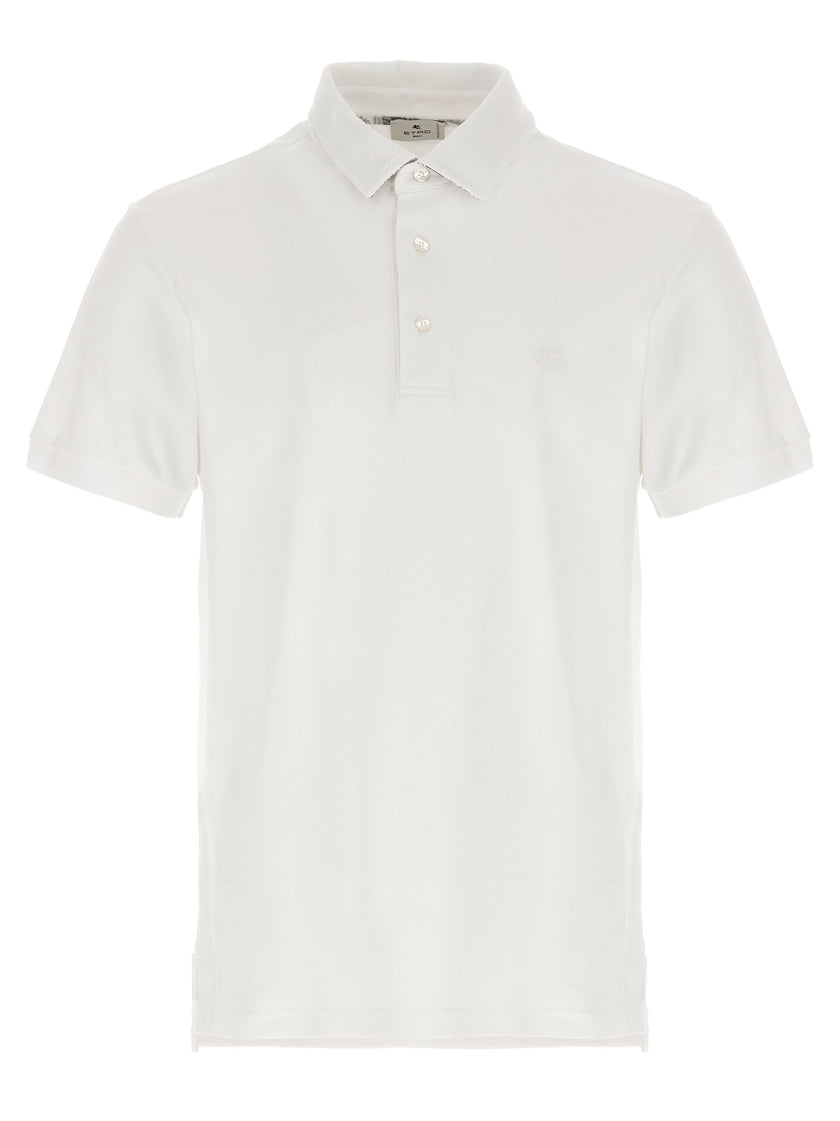 Etro Weißes Poloshirt aus Baumwolle