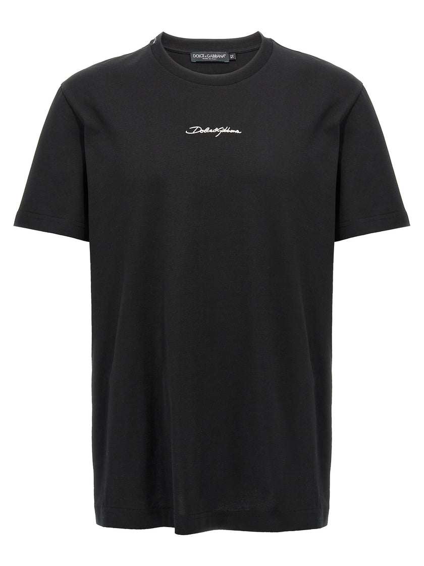 Dolce & Gabbana Schwarzes Baumwoll-T-Shirt