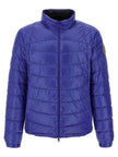 Moncler Blaue Polyamid-Jacke in voller Länge