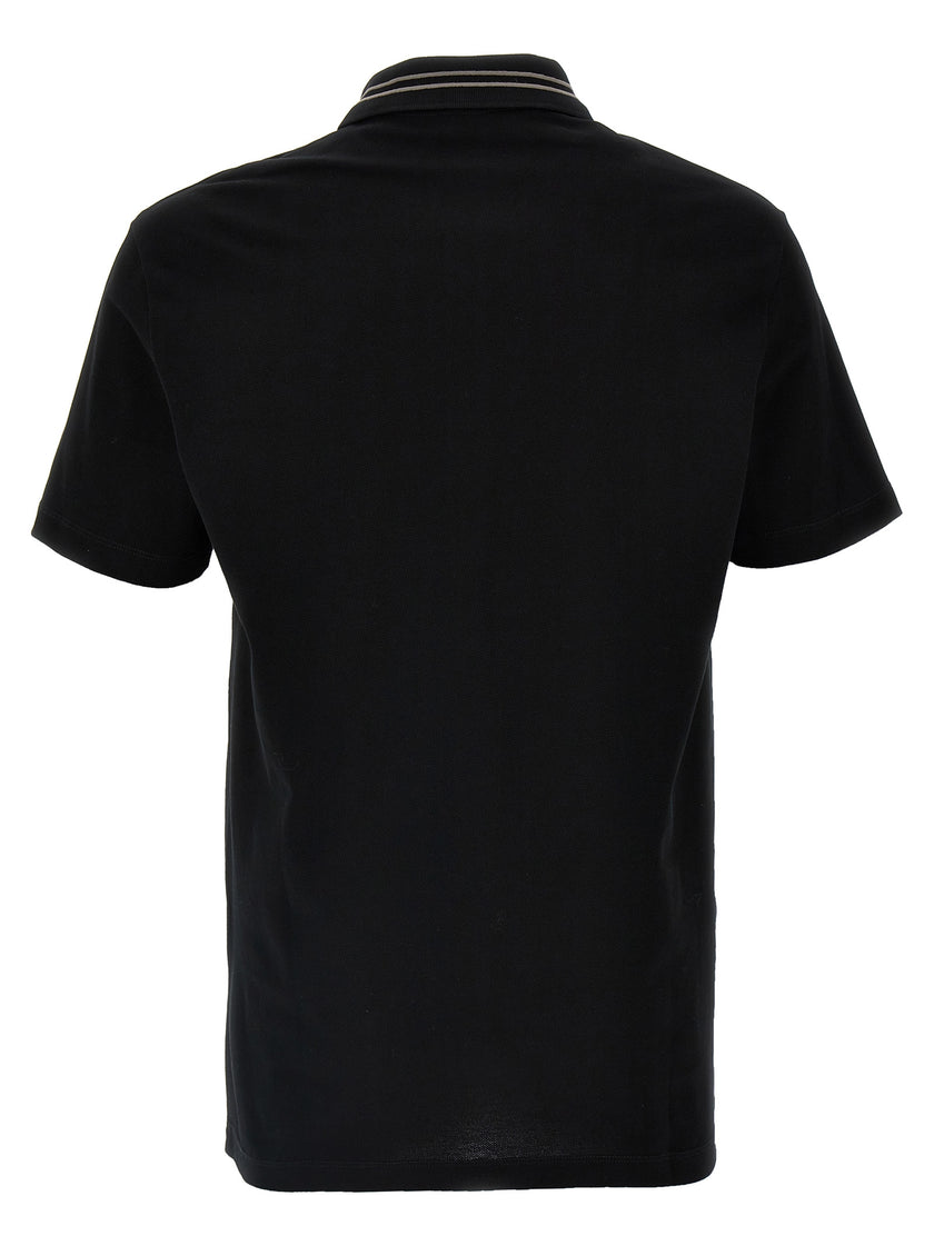 Versace Schwarzes Baumwoll-Poloshirt