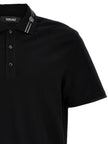 Versace Schwarzes Baumwoll-Poloshirt