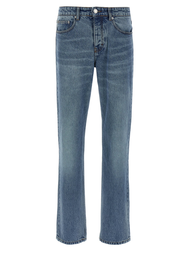 Ami Paris Blaue Jeans aus Baumwolle im geraden Schnitt