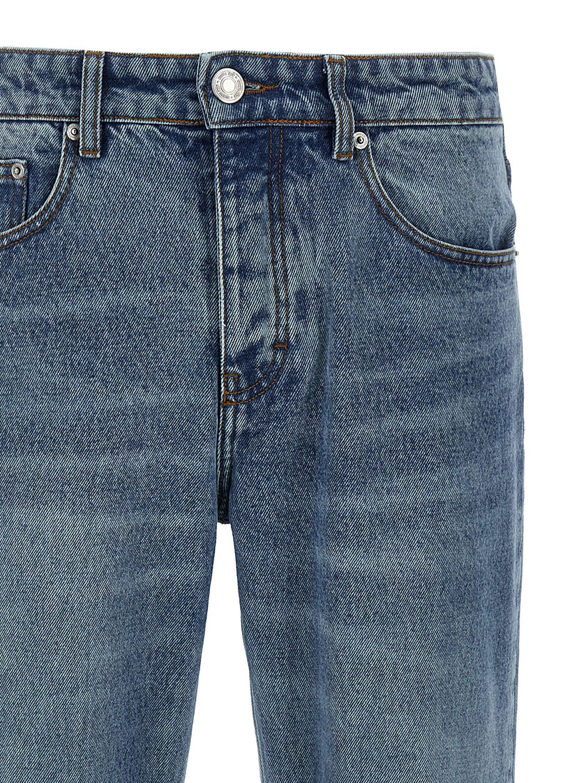 Ami Paris Blaue Jeans aus Baumwolle im geraden Schnitt