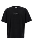 Maison Kitsuné Schwarzes Baumwoll-T-Shirt