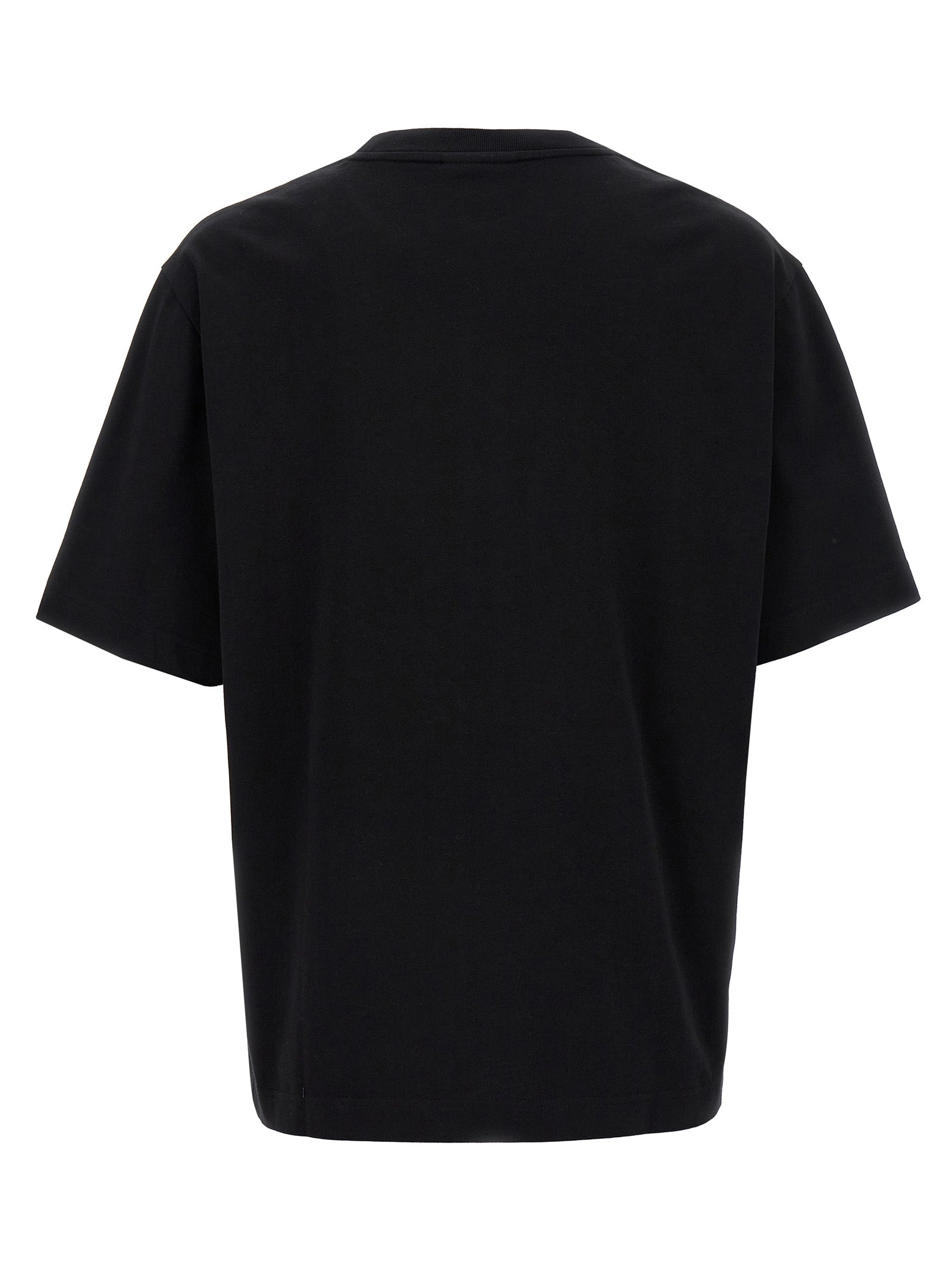 Maison Kitsuné Schwarzes Baumwoll-T-Shirt