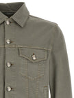 Brunello Cucinelli Graue Jeansjacke aus Baumwolle