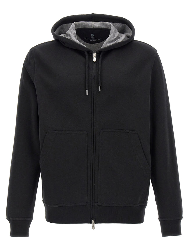 Brunello Cucinelli Schwarzer Baumwoll-Sweatshirt