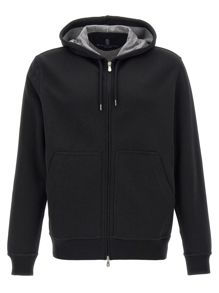 Brunello Cucinelli Schwarzer Baumwoll-Sweatshirt