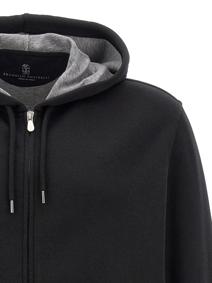 Brunello Cucinelli Schwarzer Baumwoll-Sweatshirt