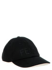 Fendi Schwarze Baumwollkappe (Baseball Cap)