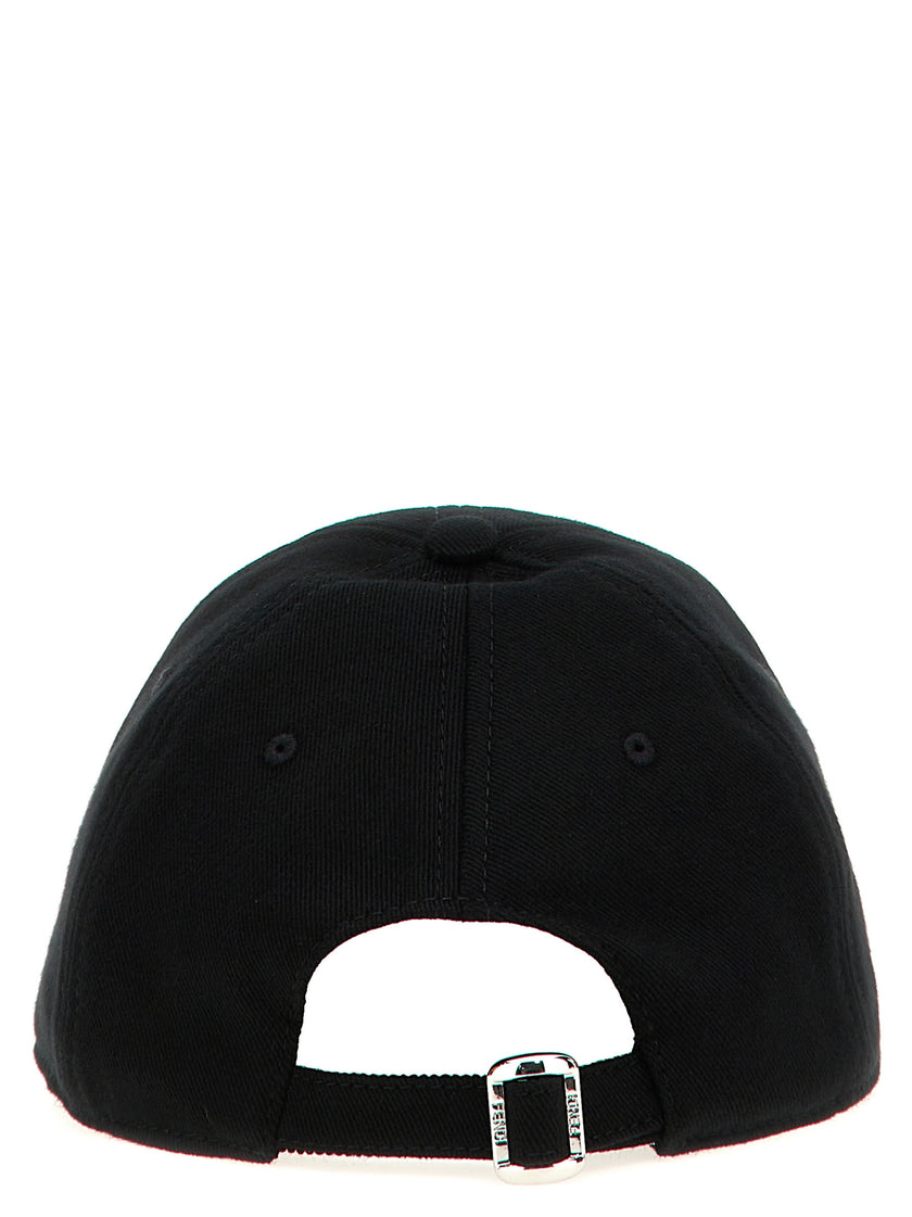 Fendi Schwarze Baumwollkappe (Baseball Cap)