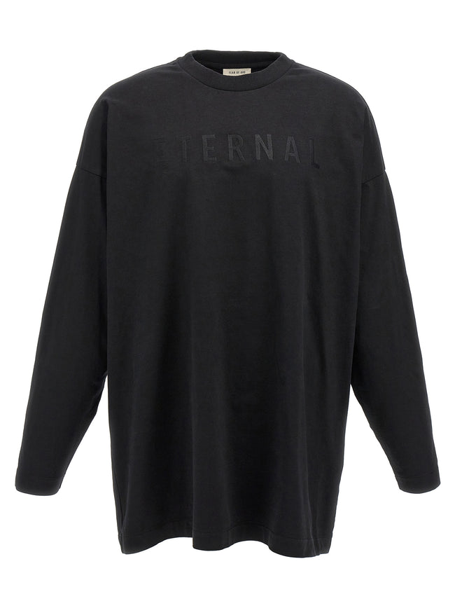 Fear Of God Schwarzes Baumwoll-T-Shirt