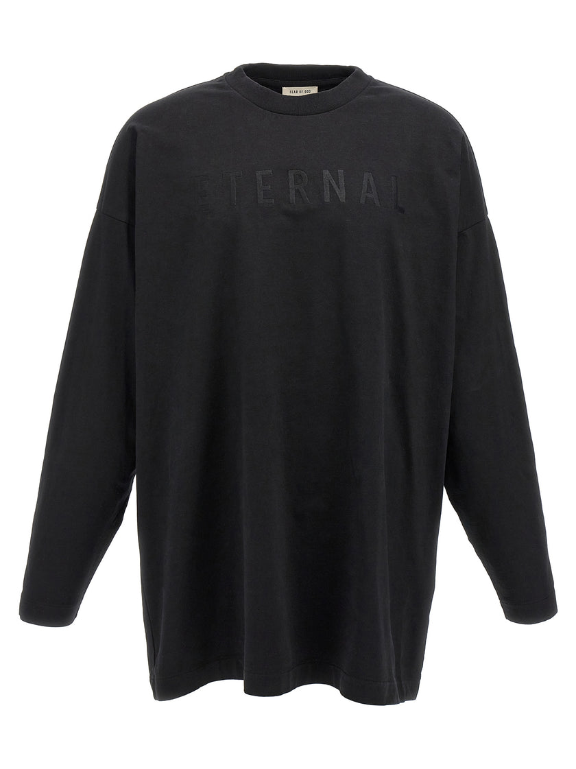 Fear Of God Schwarzes Baumwoll-T-Shirt