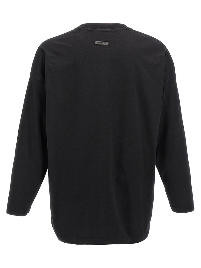 Fear Of God Schwarzes Baumwoll-T-Shirt