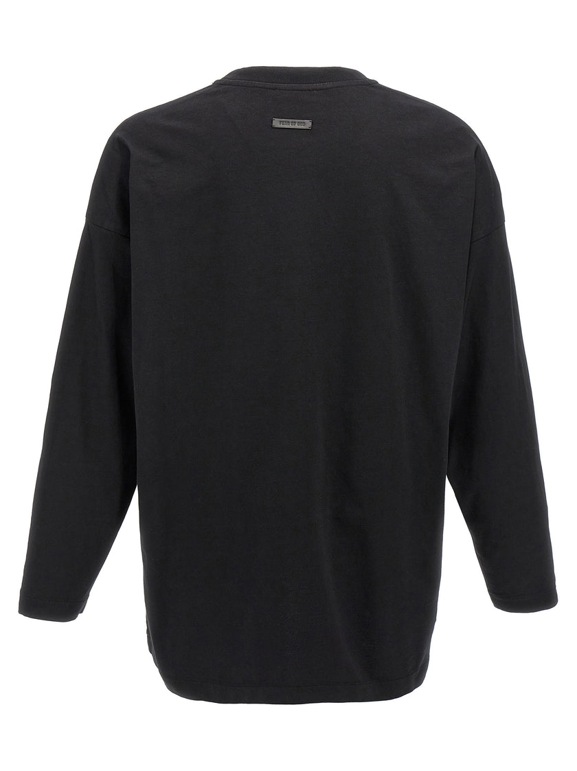 Fear Of God Schwarzes Baumwoll-T-Shirt