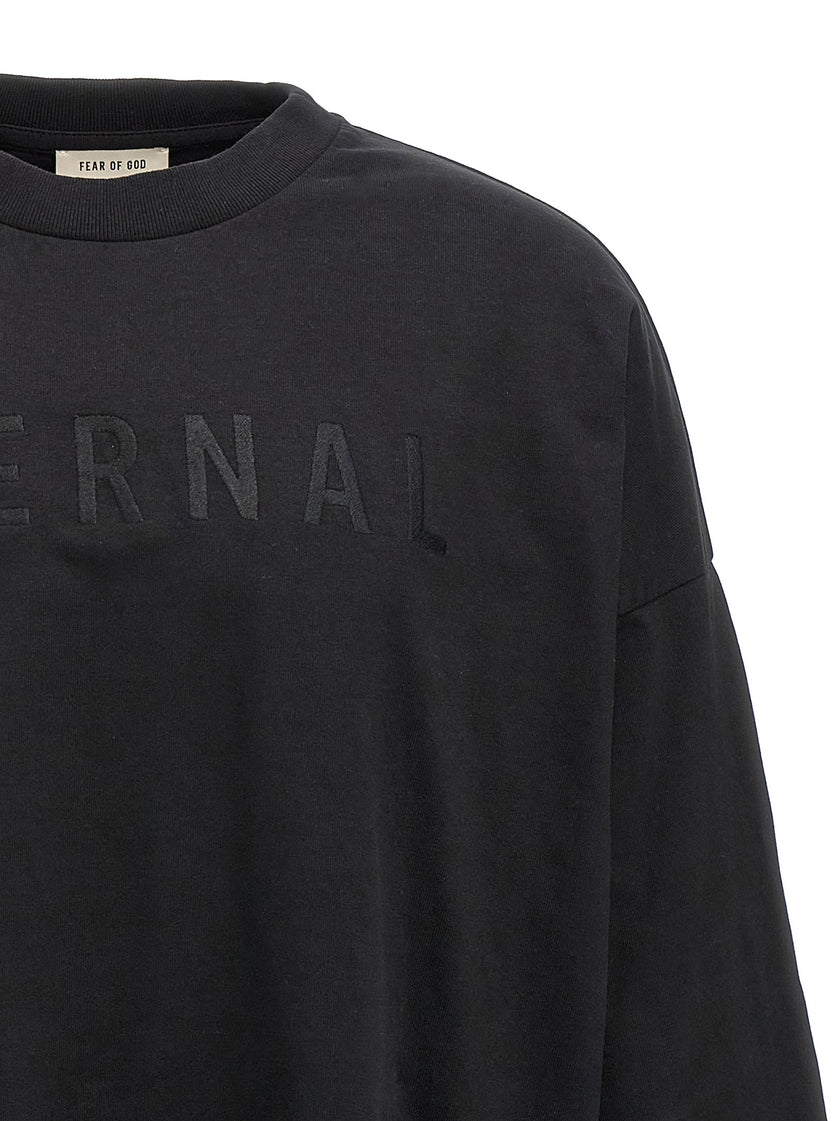 Fear Of God Schwarzes Baumwoll-T-Shirt