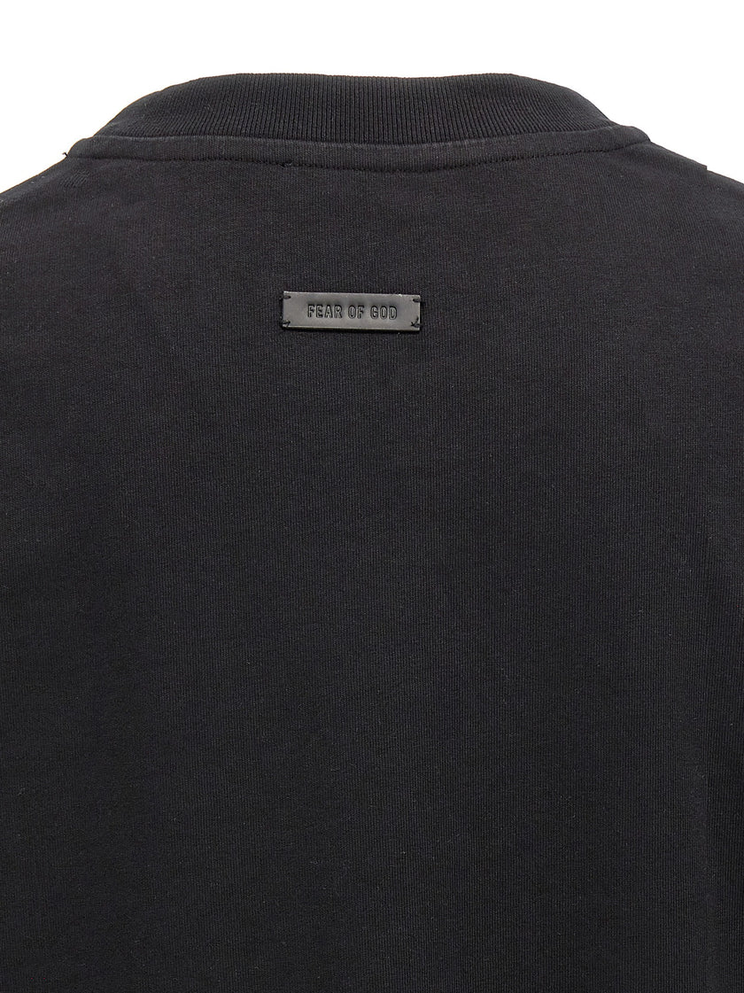 Fear Of God Schwarzes Baumwoll-T-Shirt