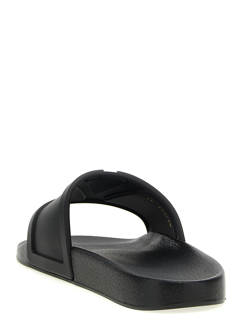 Valentino Garavani Schwarze Plastic Slides